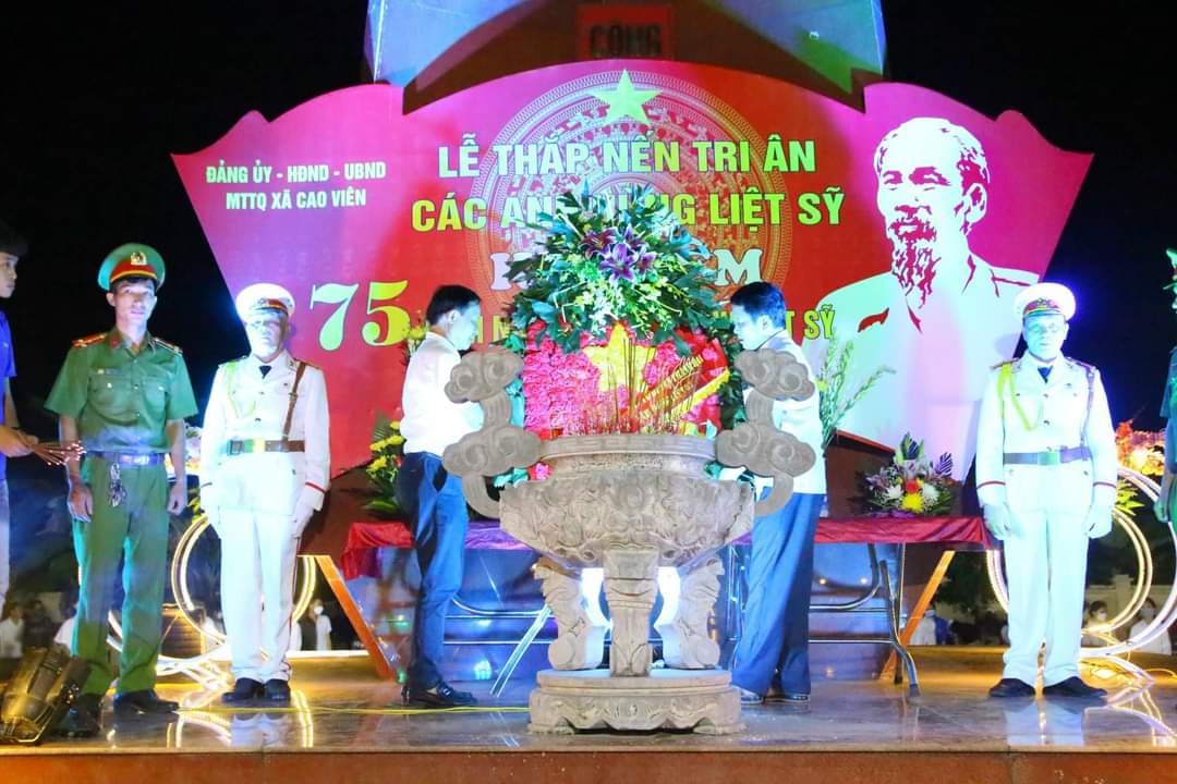 Hình ảnh trang nghiêm tại Nghĩa trang liệt sỹ xã Cao Viên